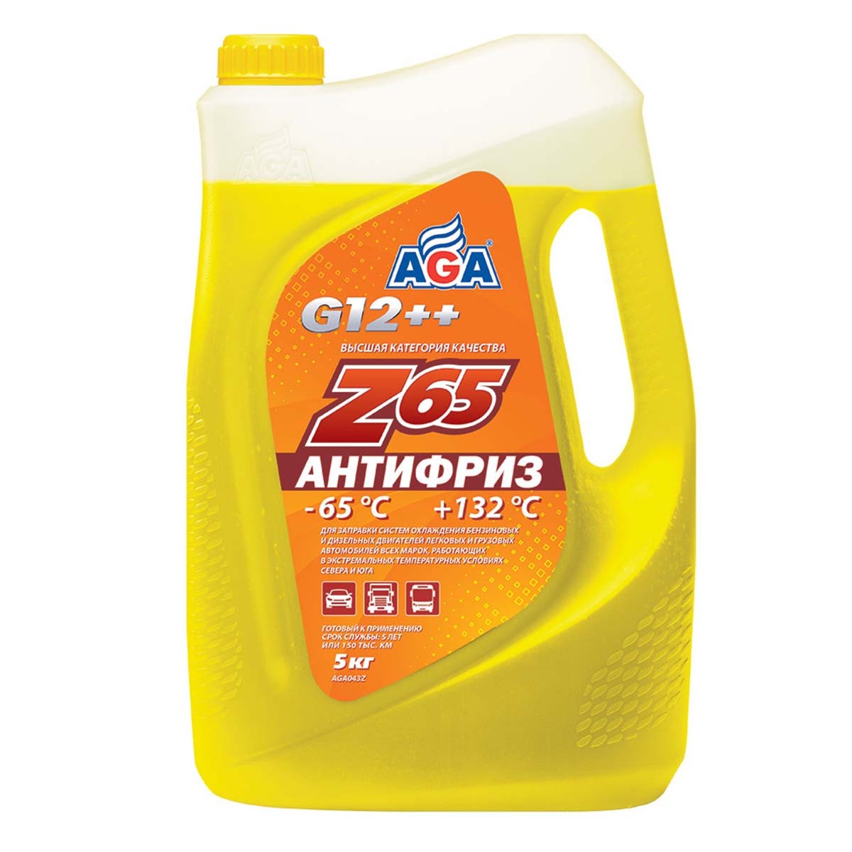 Антифриз -65  AGA желтый 5кг