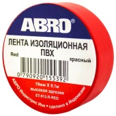 Изолента ABRO красная 19мм*9,1м ET-912-R-RED Изолента ABRO красная 19мм*9,1м ET-912-R-RED