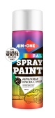 AIM-ONE краска бело-алюминиевая 450мл RAL-9006