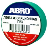 Изолента ABRO зеленая 19мм*9,1м ET-912-GR Изолента ABRO зеленая 19мм*9,1м ET-912-GR