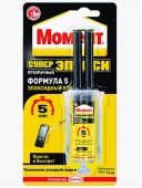 Клей МОМЕНТ Супер Эпокси прозрачный 14мл шприц Формула 5 блистер-карта Клей МОМЕНТ Супер Эпокси прозрачный 14мл шприц Формула 5 блистер-карта
