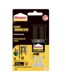 Клей МОМЕНТ Супер Эпокси прозрачный 6мл шприц блистер-карта Клей МОМЕНТ Супер Эпокси прозрачный 6мл шприц блистер-карта